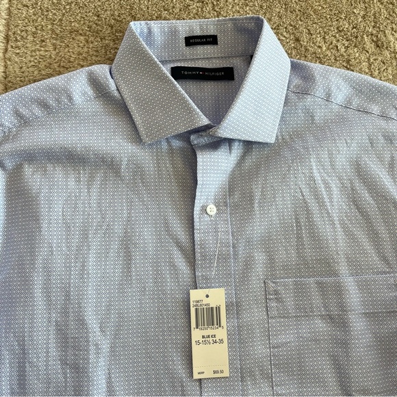 Light Blue Patterned Button Down - Picture 4 of 5
